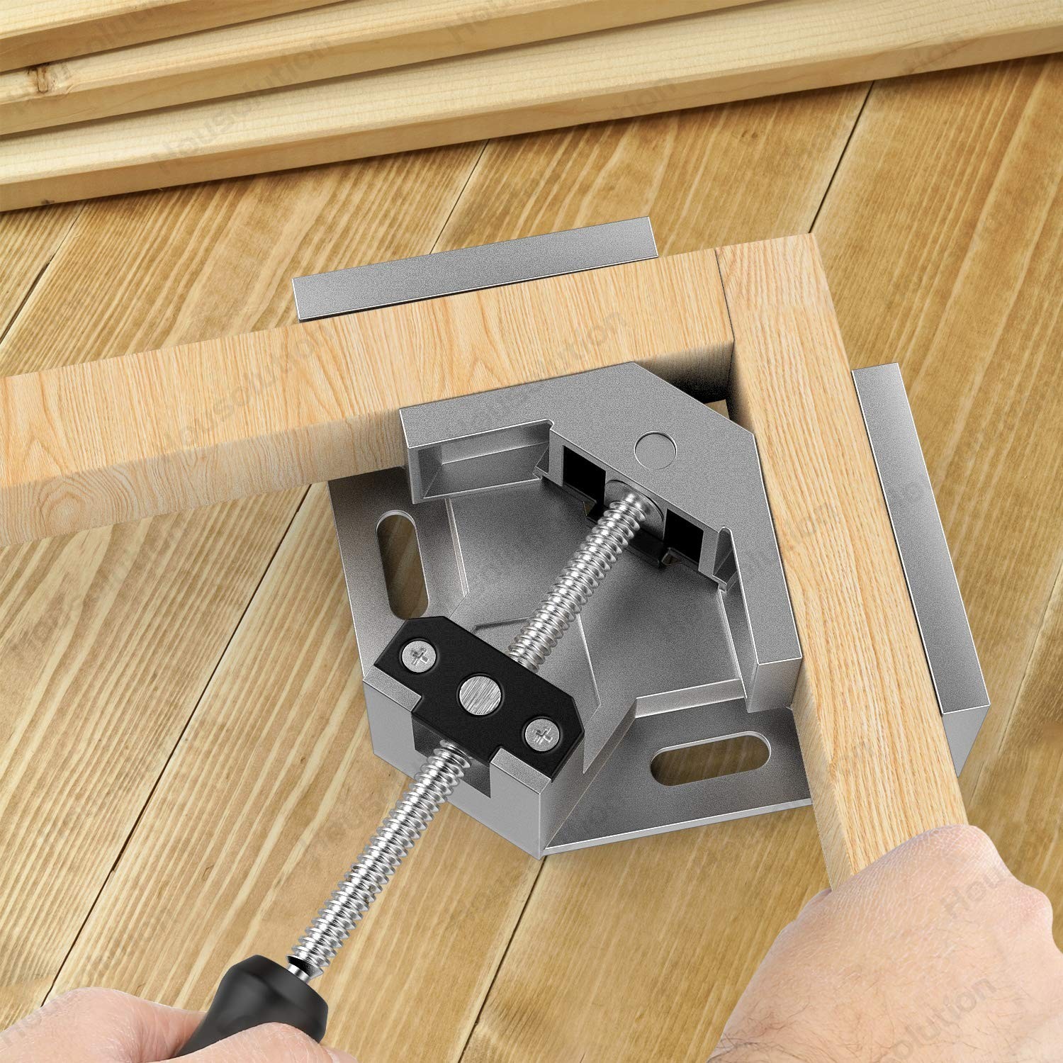 Housolution Right Angle Clamp, [2 PACK] Single Handle 90° Aluminum Alloy Co