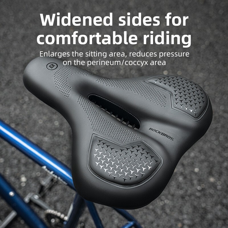 Bicycle Saddle Bike Comfort Wide Soft Gel Bike Seat Sporty Air Cushion Men Women