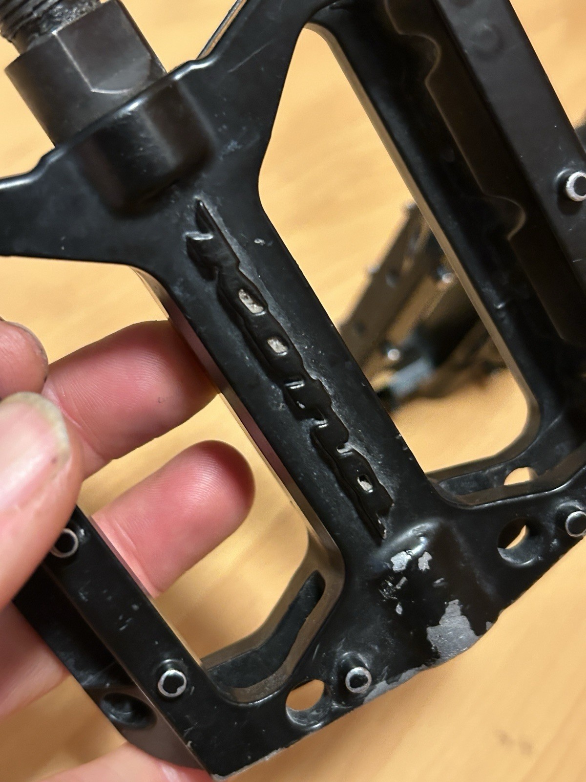 KONA Flat Platform Pedals Alloy Black BMX MTB Jackshit Wah Wah 9/16” CrMo Axle