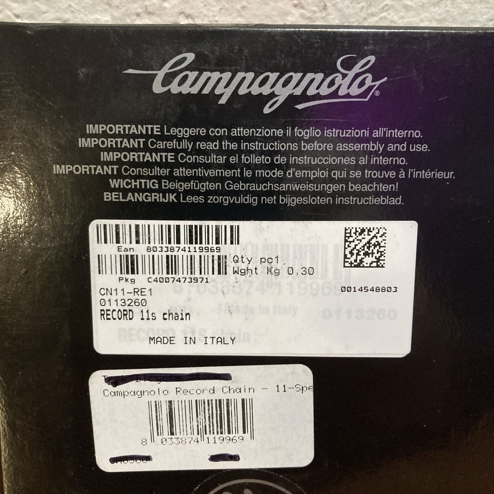 NEW Campagnolo RECORD ULTRA Narrow 11 Speed Chain and Pin Fit Chorus: CN11-RE1
