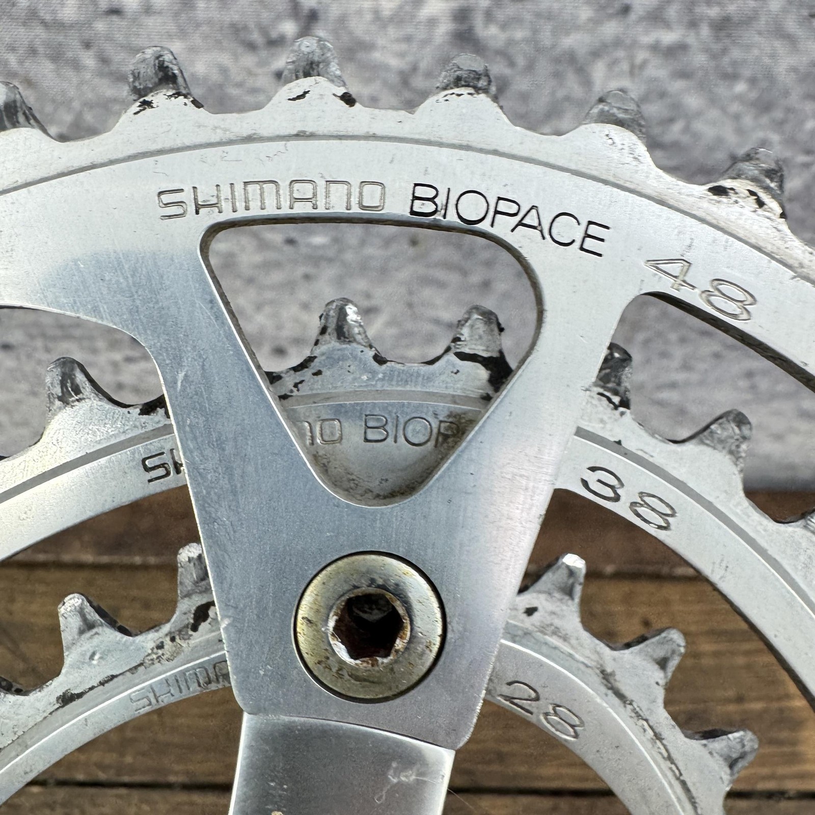 Vintage Shimano 600 FC-6206 Crank Set 170 Biopace Triple 48 38 28 110 Chainrings