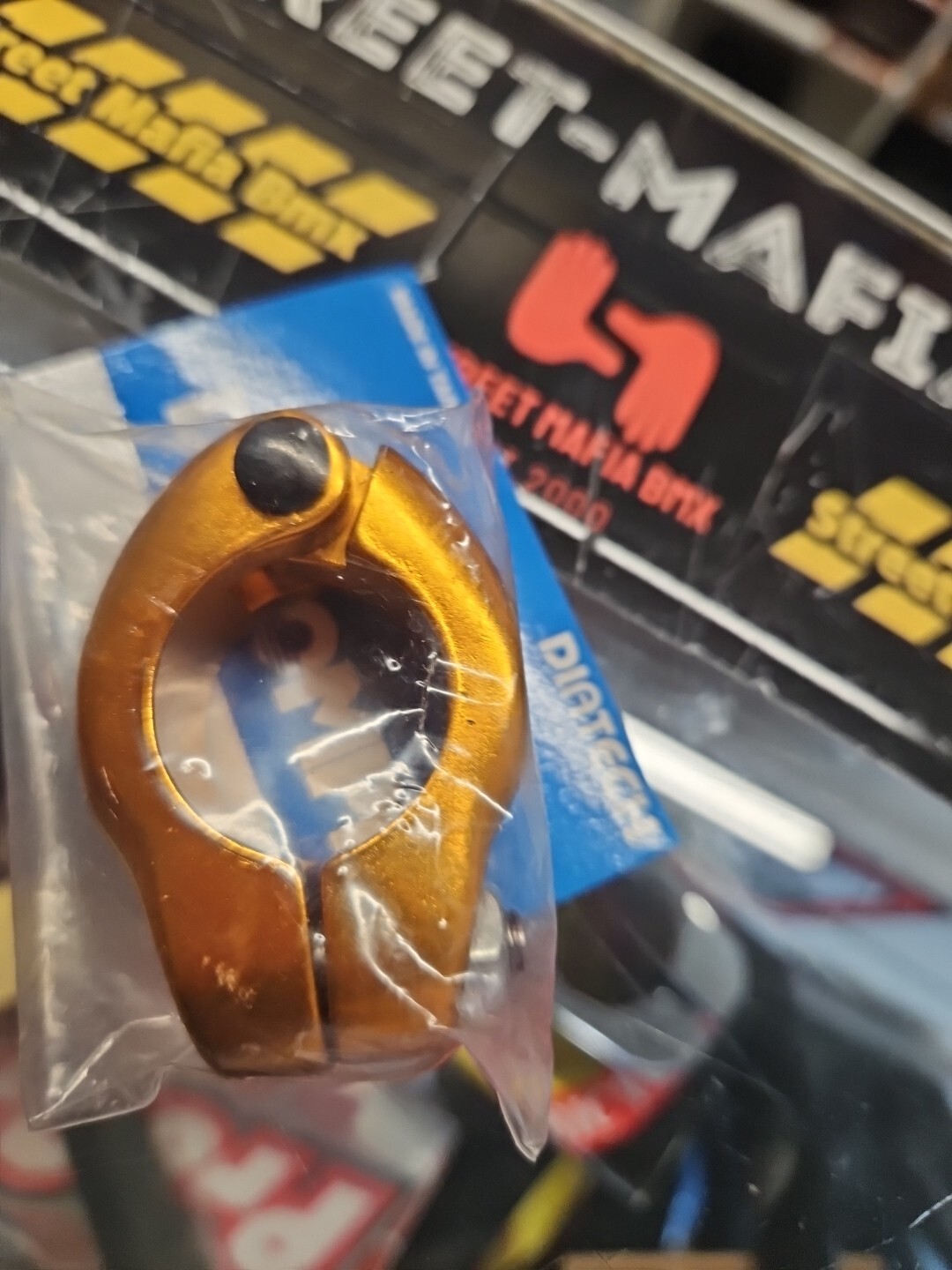 DIA-COMPE SEAT POST CLAMP Gold 25.4mm 1″ Fit 7/8″ Seatpost SE GT bmx bike new