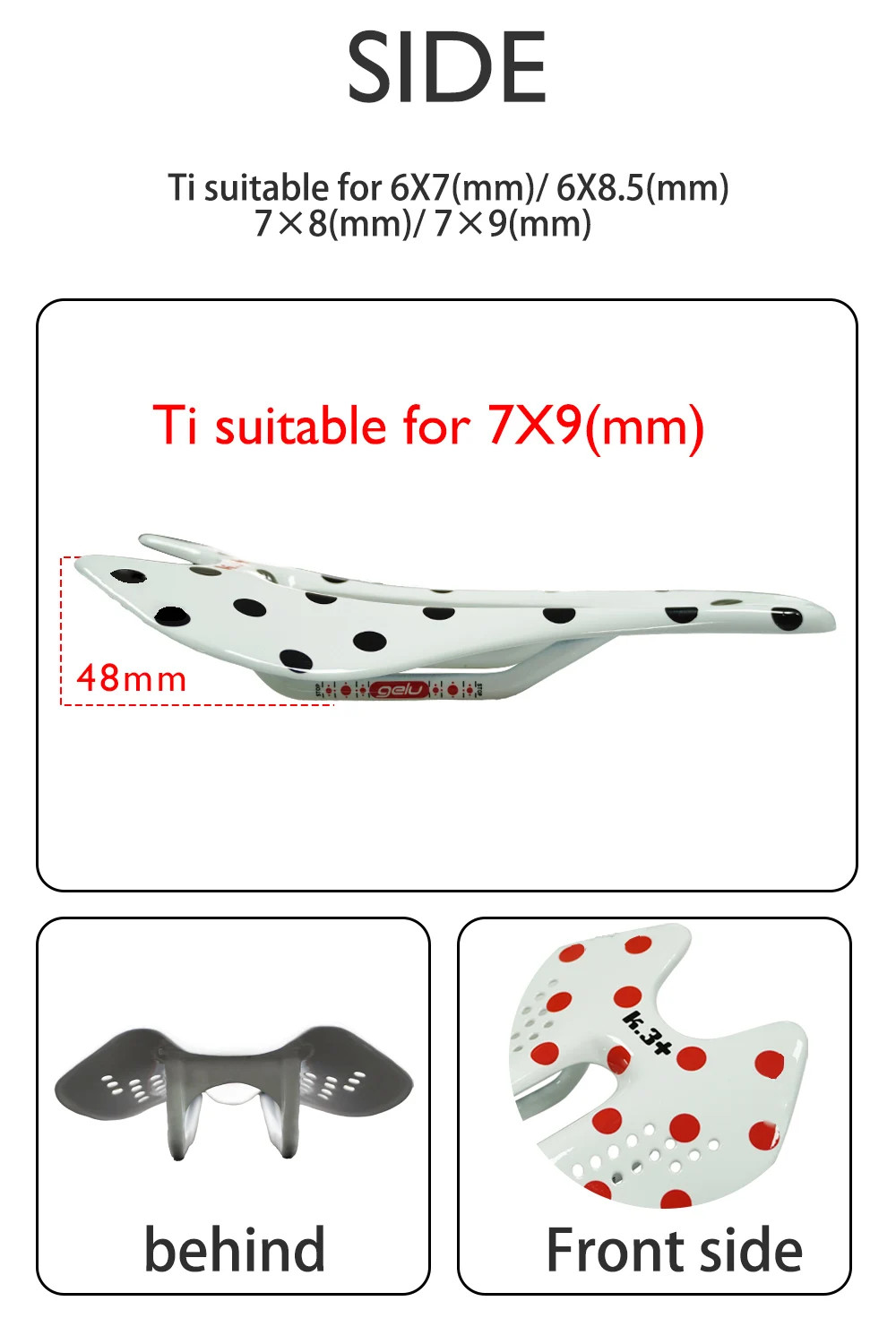 Carbon Fiber Bicycle Saddle for Road/MTB Bike 122/132mm 7x9mm Glossy Front Seat