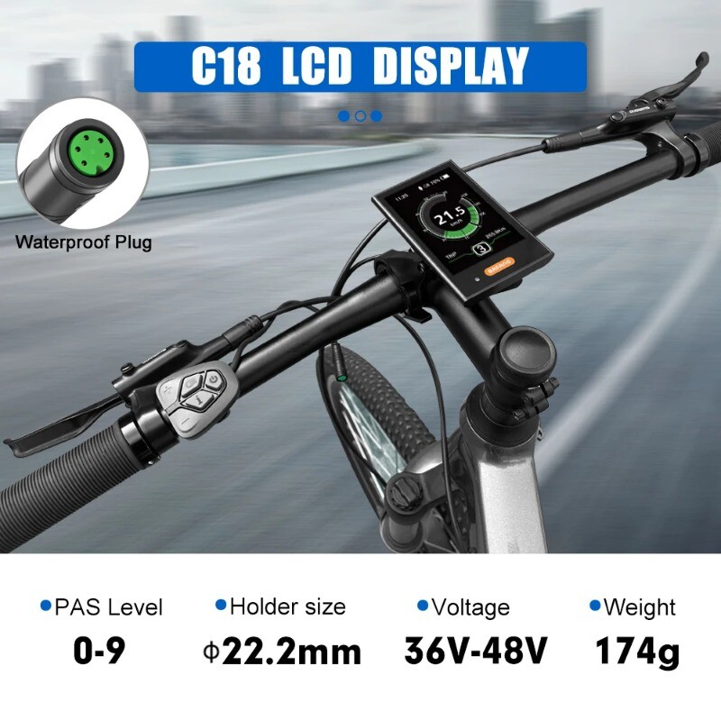 E-bike Intelligent LCD Screen Waterproof 5 Pin LED Display for Mid Drive Motor