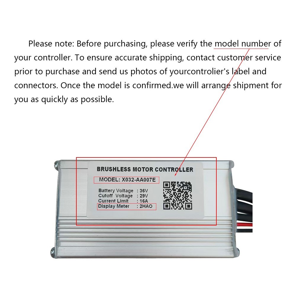 Brushless Motor Controller X032-AA007E 36V 16A Electric Bike Conversion Kit 2HAO