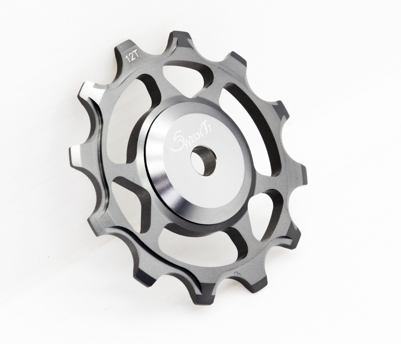 Swishti Narrow-Wide Bike Oversized Fully-CNC Derailleur Pulley 12T Gray