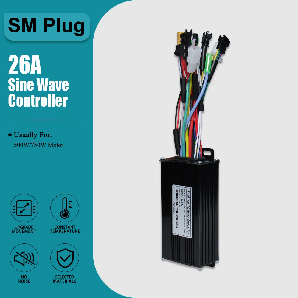 E-Bicycle 36V 48V 26A 30A Three-Mode Sine Wave Controller S866 LCD Display Motor