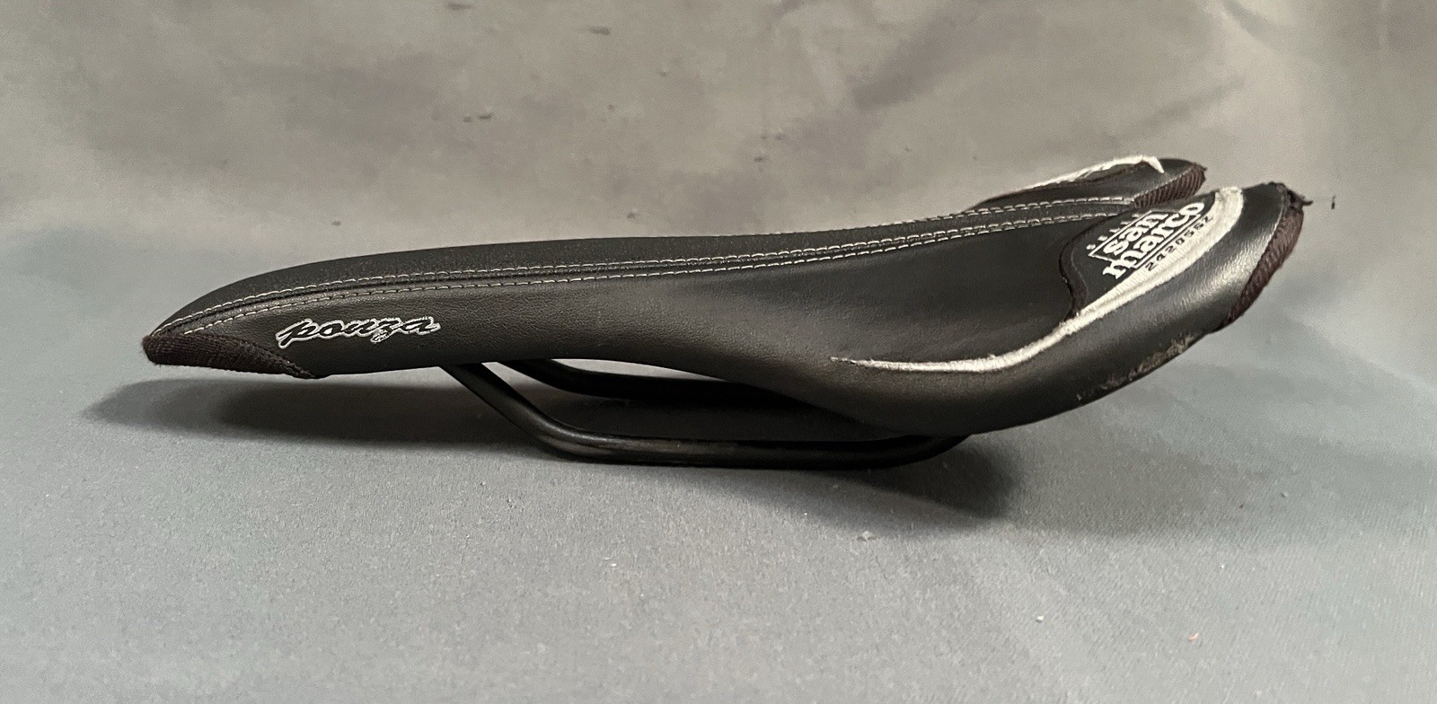 Selle San Marco Island Ponza Bike Saddle Black Steel Rails 130x275mm Road MTB