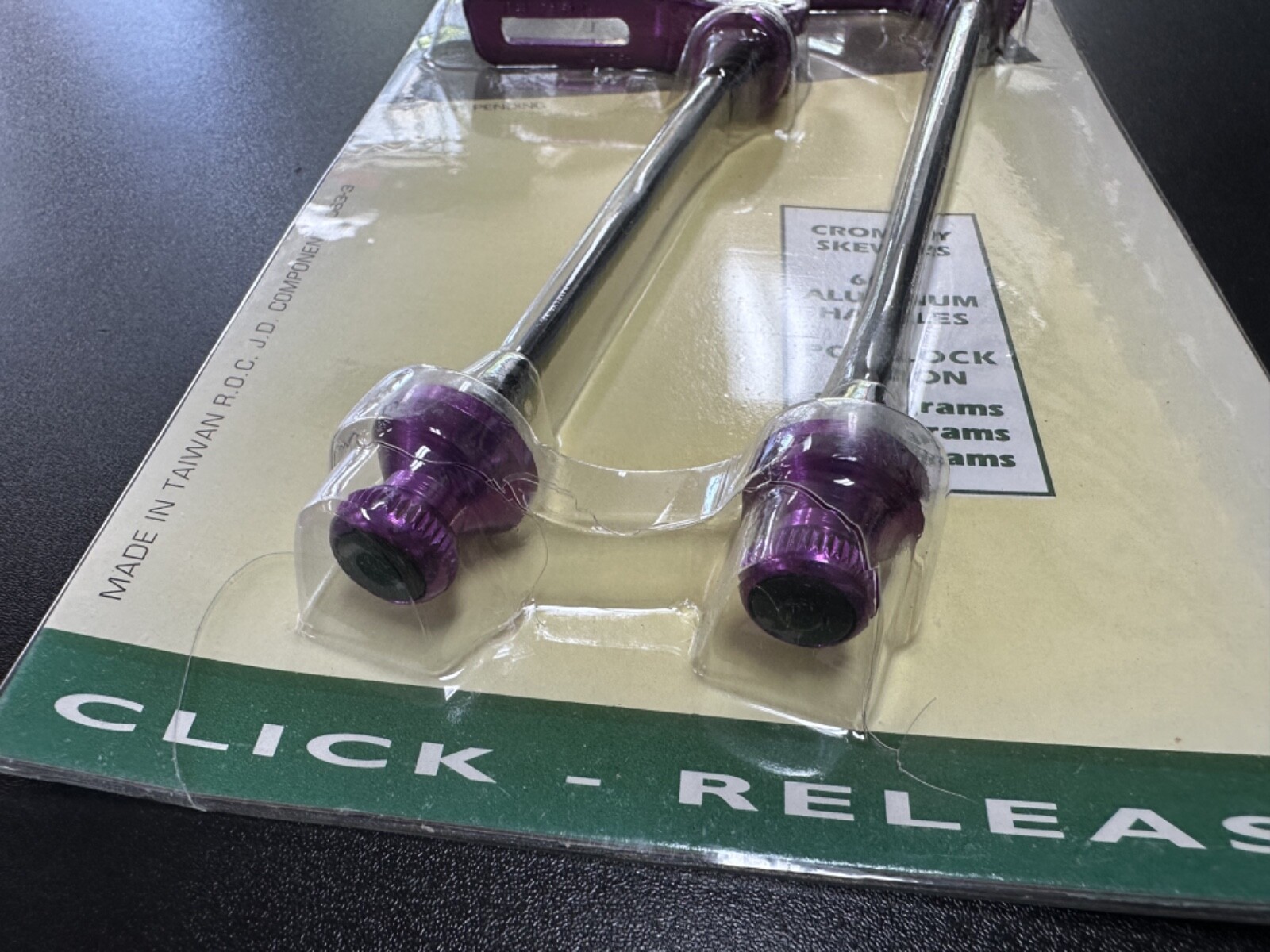 NOS TRANZ X Vintage Purple MTB QR Skewers set Quick Release Mountain Bicycle
