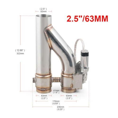 Compatible With 2.5 inch Stainless Steel Exhaust Pipe 2PCS Kits