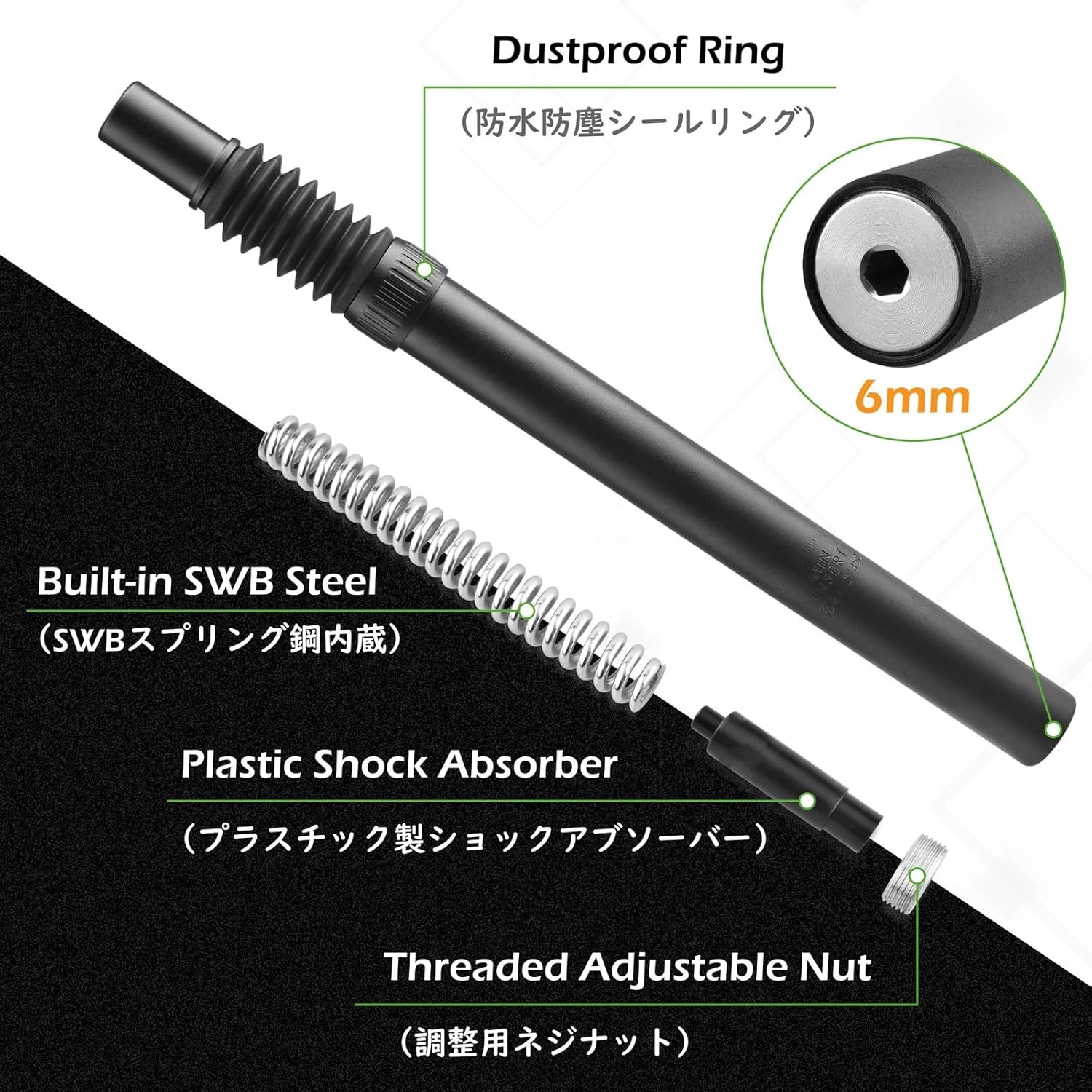 Bike Seat Post 25.4mm 27.2mm 28.6mm 30.4mm 30.8mm 31.6mm Aluminum 350mm Lengt…