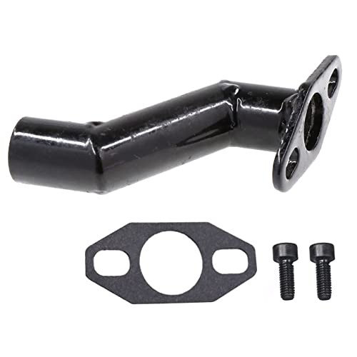 Black 32mm-40mm Offset Intake Manifold & Gasket for 49cc 66cc 80cc Motorized