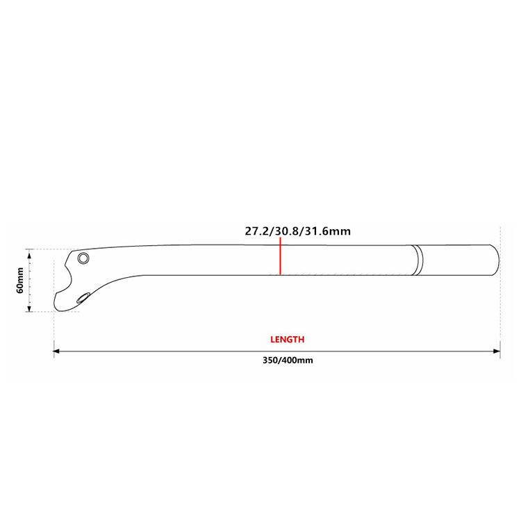 Carbon Bicycle Seatpost Offset 25mm MTB Road Bike Saddle Post 27.2/30.8/31.6mm