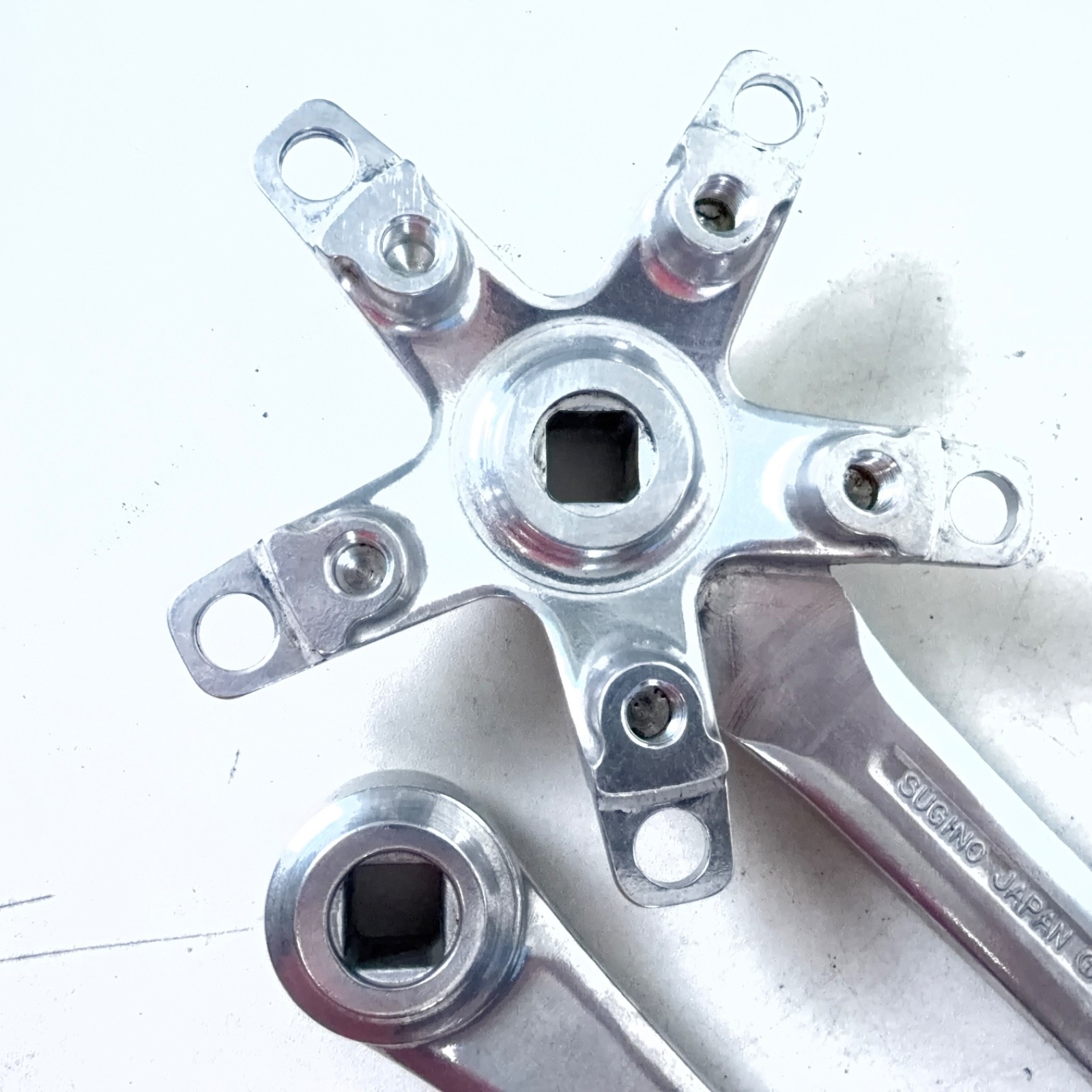 Sugnio Vintage GC Triple 110/74 Crankset Square Taper 175mm Arms w BB & Dustcaps