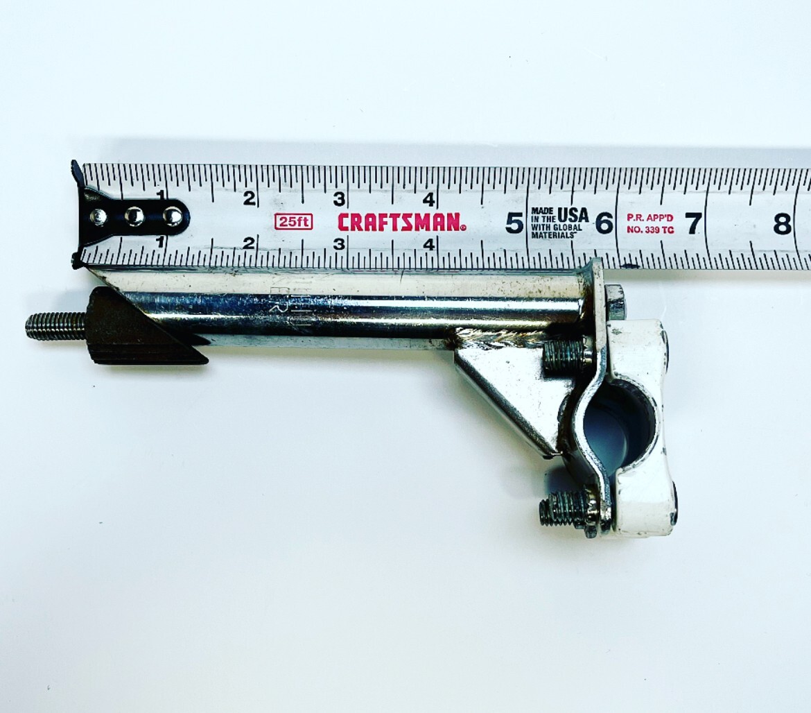 Vintage Oldschool Diamondback BMX Quill Stem White Silver Stamped BMX 6.5″X2.25″