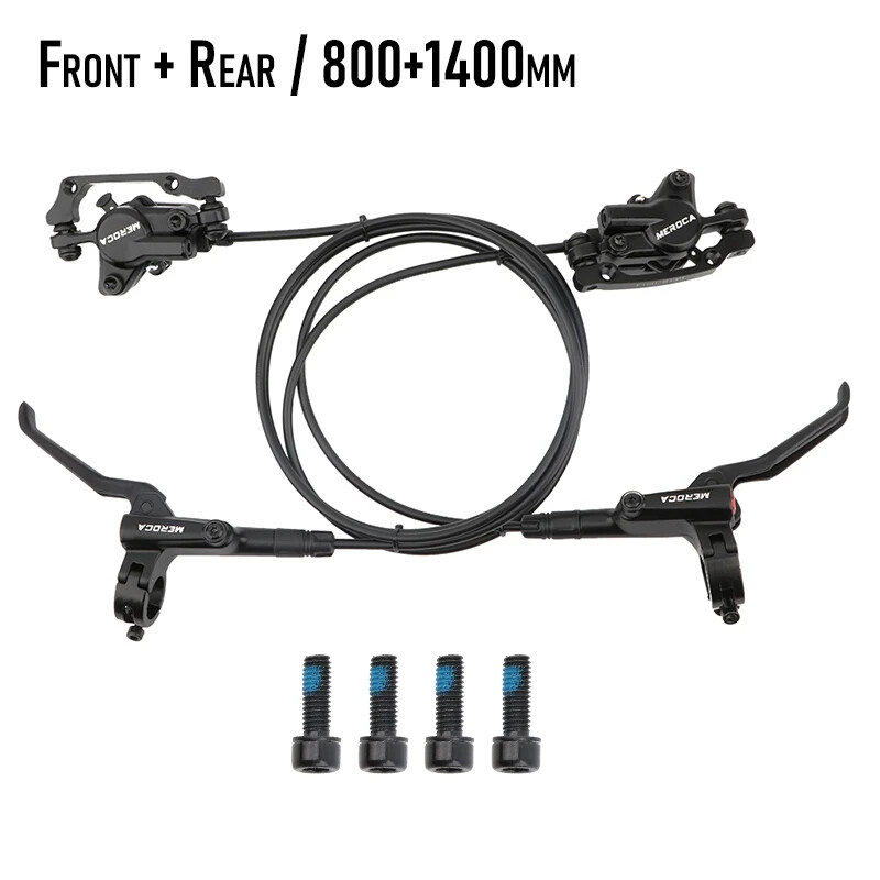 Front Rear Oil Disc Brake Set 800mm 1400mm Mountain Bike Hydraulic Disc Brake
