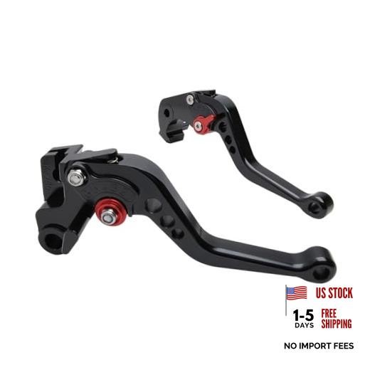 Short Brake Clutch Handle Lever Replacement for Kawasaki ZX6R ZX-6R ZX6RR Black