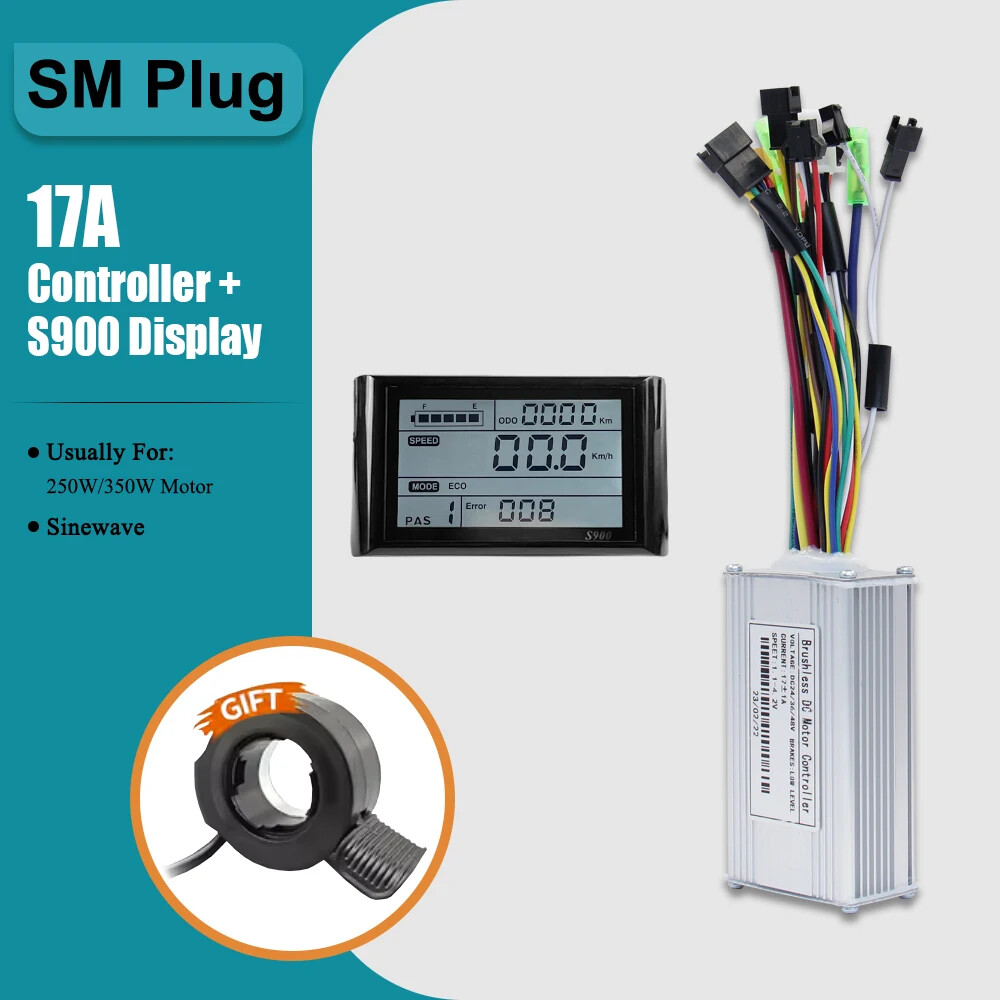 Electric Bike Three-Mode Sine Wave 36V 48V 17A-40A Controller with LCD Display
