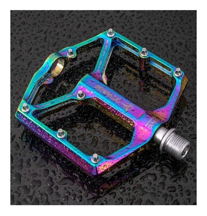 Gewage GE-324 Multicolor Alloy Flat Platform Bicycle Pedals