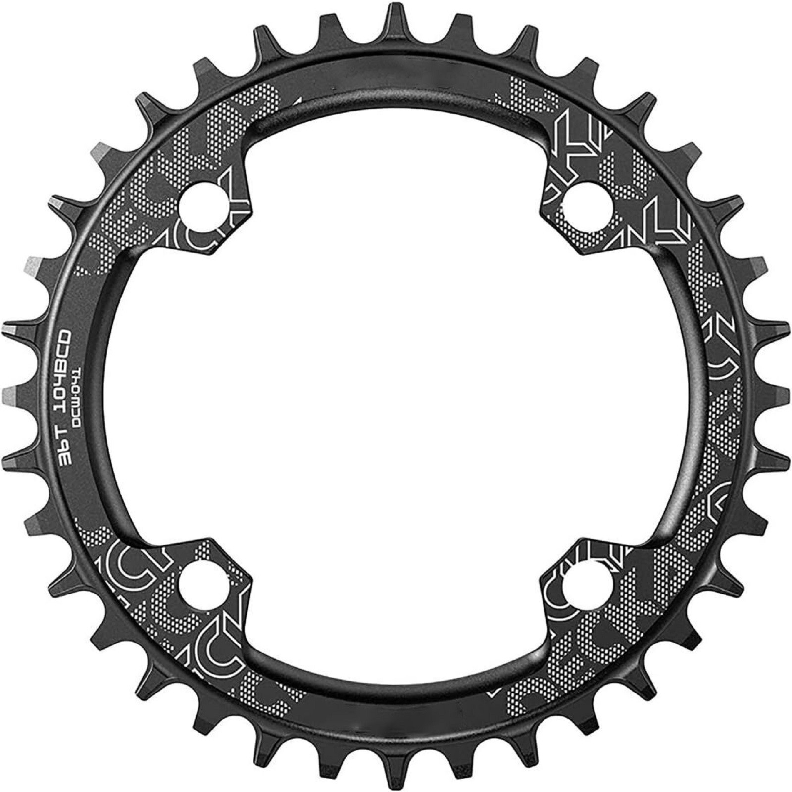 Replacement for DECKAS 104BCD Narrow Wide Chainring 36T,Round/Oval