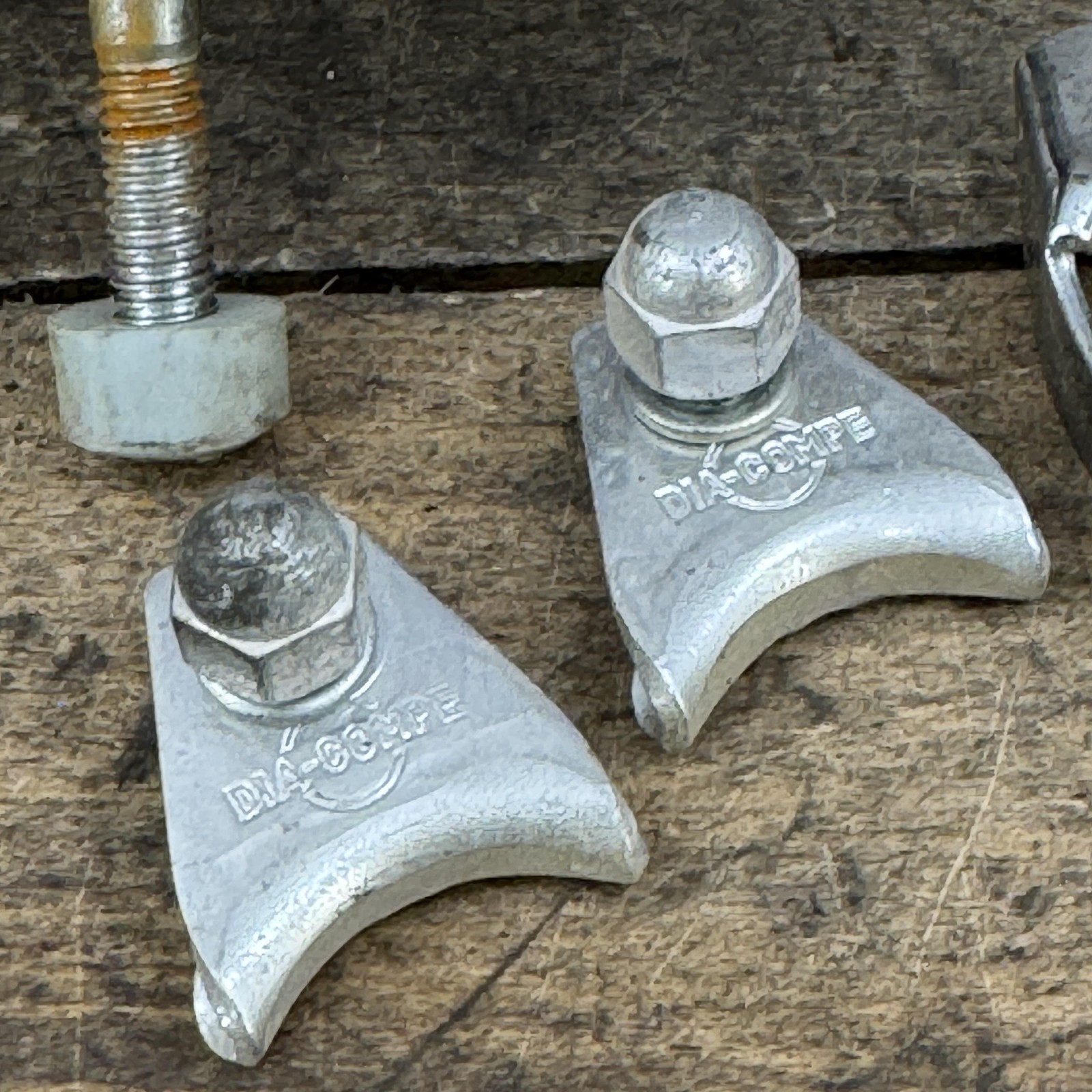 Vintage Dia Compe Center Pull Brake Caliper Set Clamp On Yoke Cable Clips