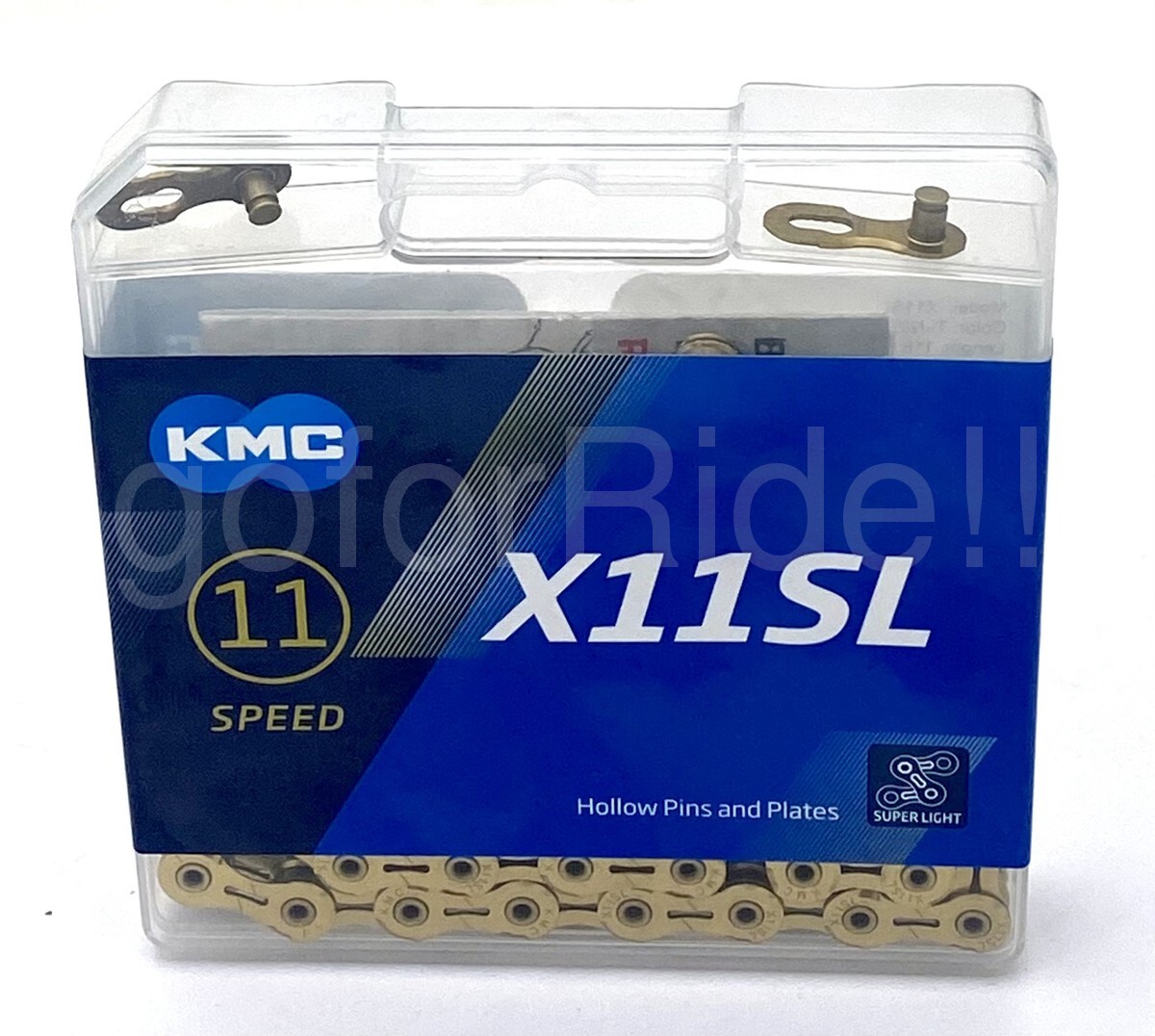 KMC X11SL Ti-N Gold Bike Chain Retail Pack 11 Speed Shimano 118 Links Gold