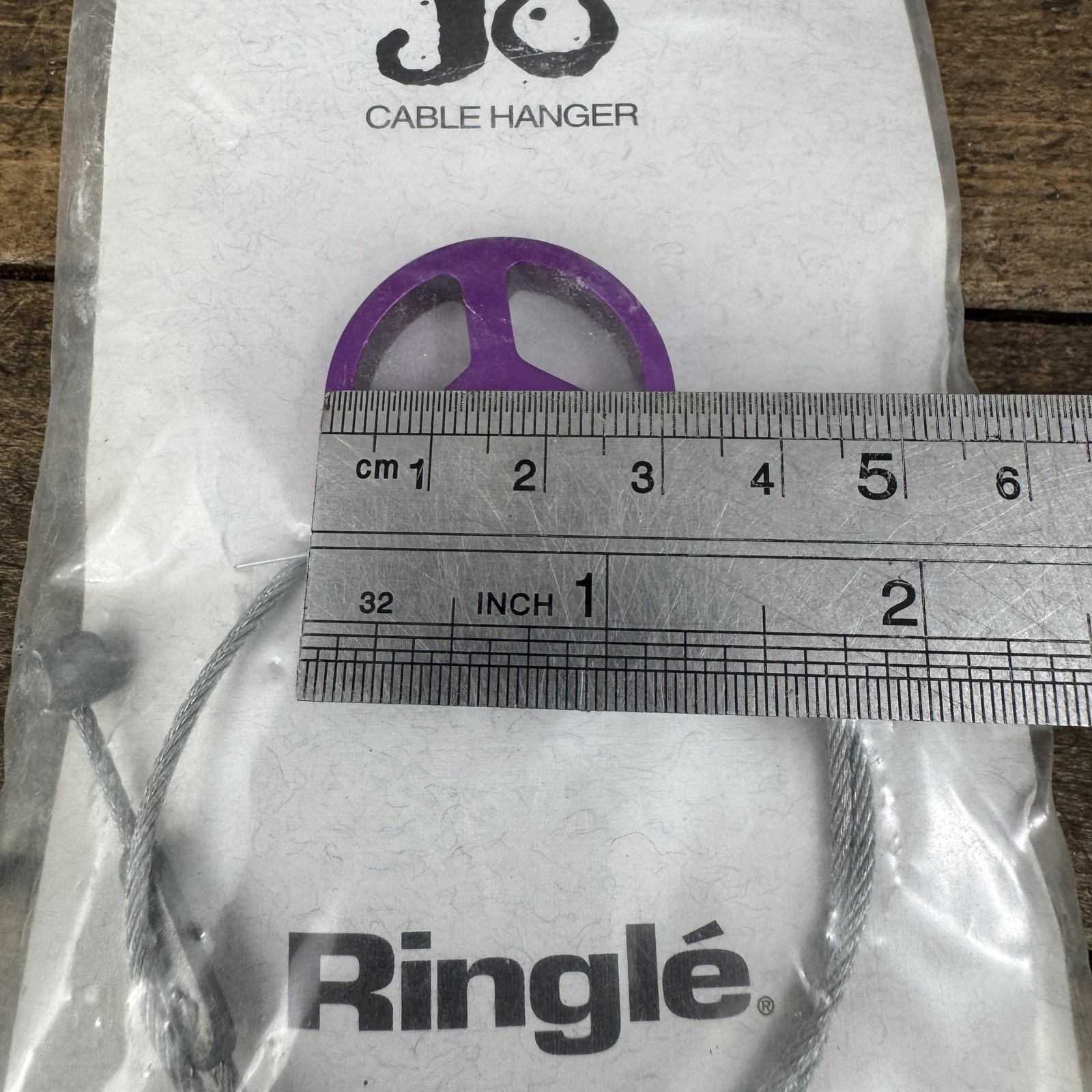 Vintage Ringle MoJo Brake Cable Hanger Purple NOS Cantilever 90s MTB Peace Sign