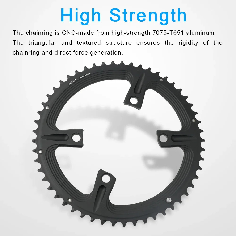 Road Bike 4 Bolt 110BCD Chainring 50-34T 52-36T 53-39T Crankset Round Chainwheel