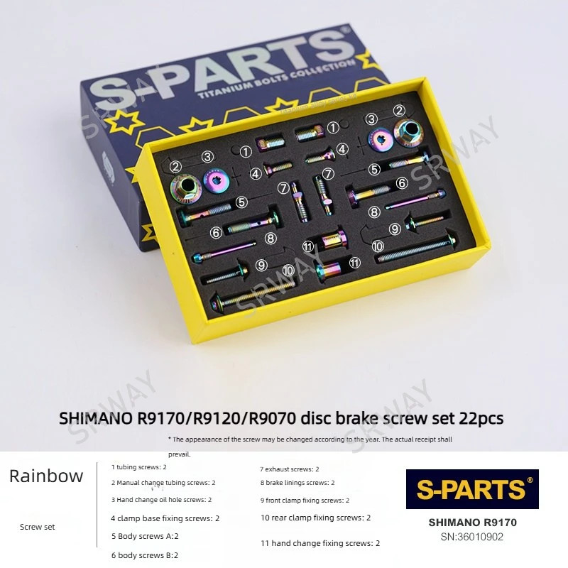 S-PARTS titanium disc brake screws Bolts For Road bicycle R8070/8020/7020 R9170