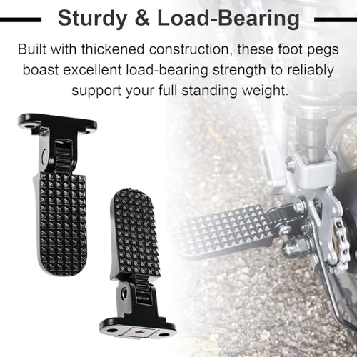 YWG Foldable Foot Pegs for Ebike, Non-Slip Aluminum Passenger Footrests |