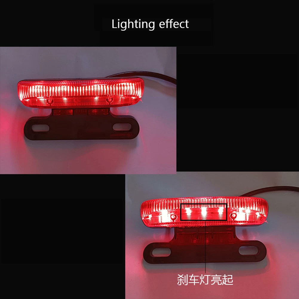 36-48V Ebike Rear Brake Light Tail Light Safe Warn Lamp For Electric Bicycle New
