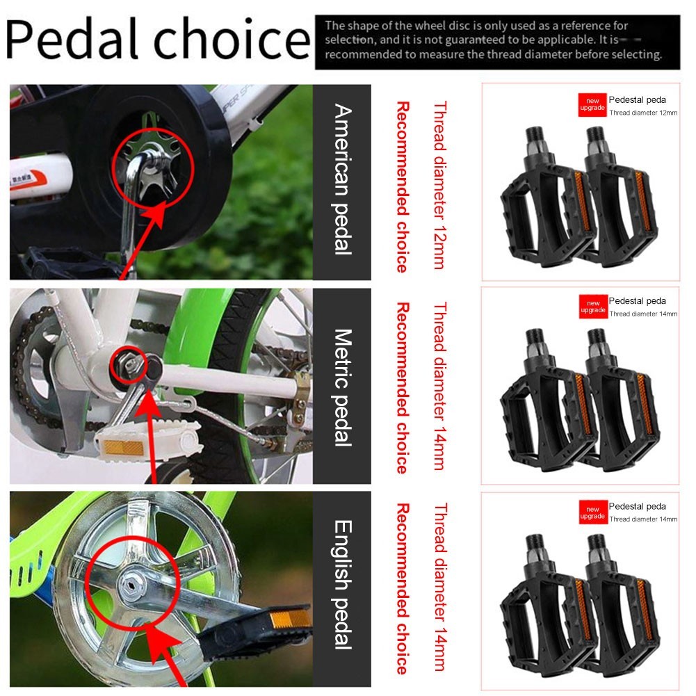 Upgraded Reflective Kids Bike Pedals Improved Strength Larger Foot touch Area