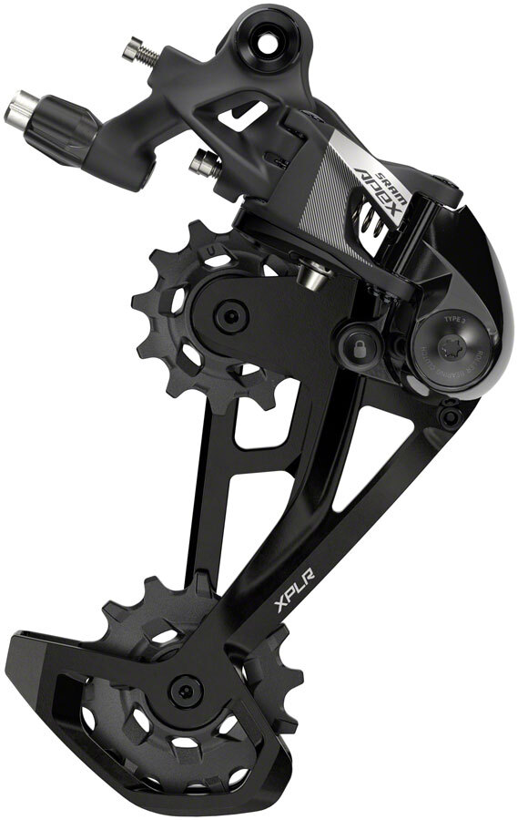 SRAM Apex XPLR Rear Derailleur – 12-Speed, Medium Cage, 44t Max, Black, D1