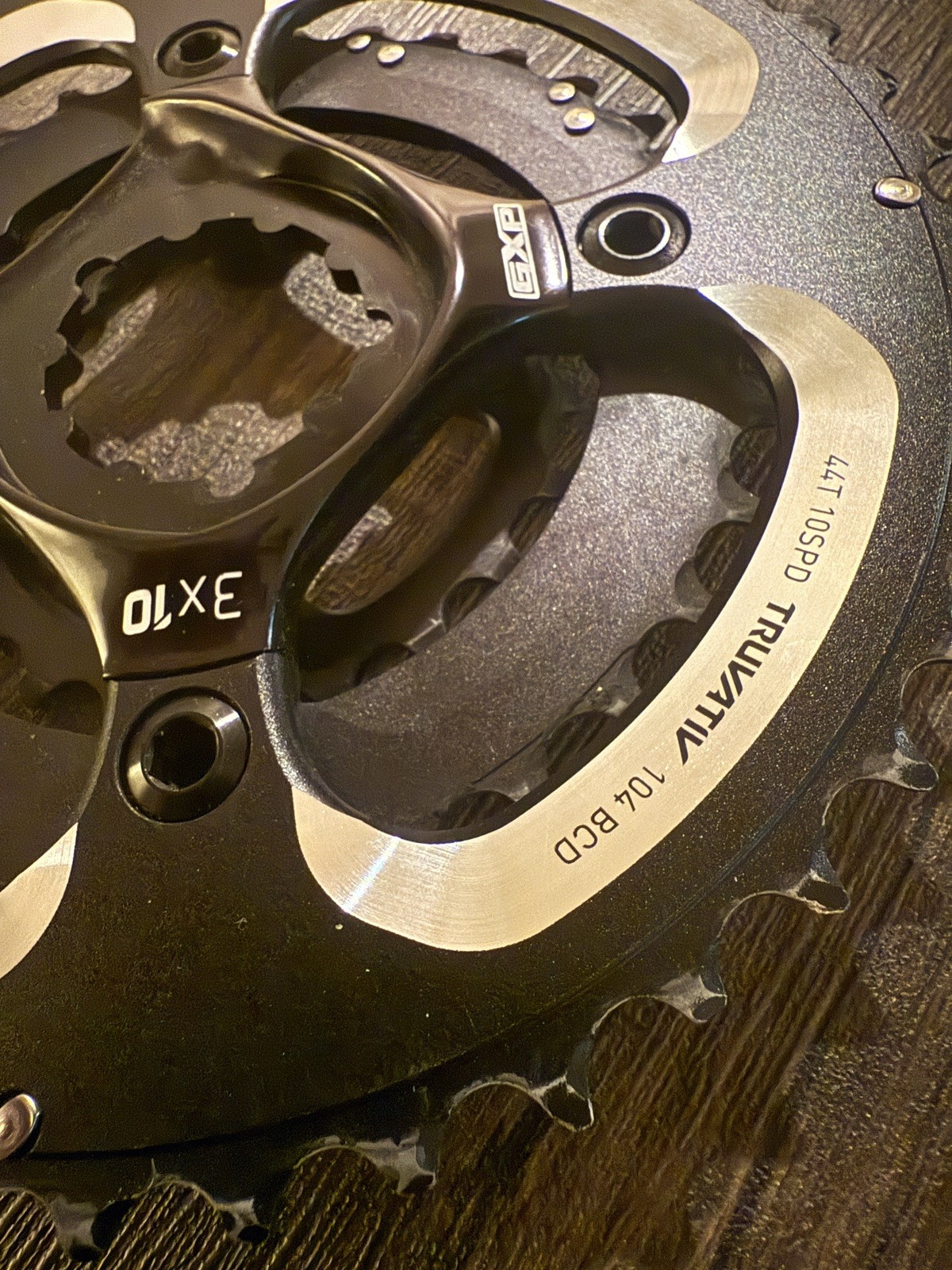 SRAM TruVativ Triple 3×10 22/33/44T X0 10-speed Chainring Set w/GXP DM Spider