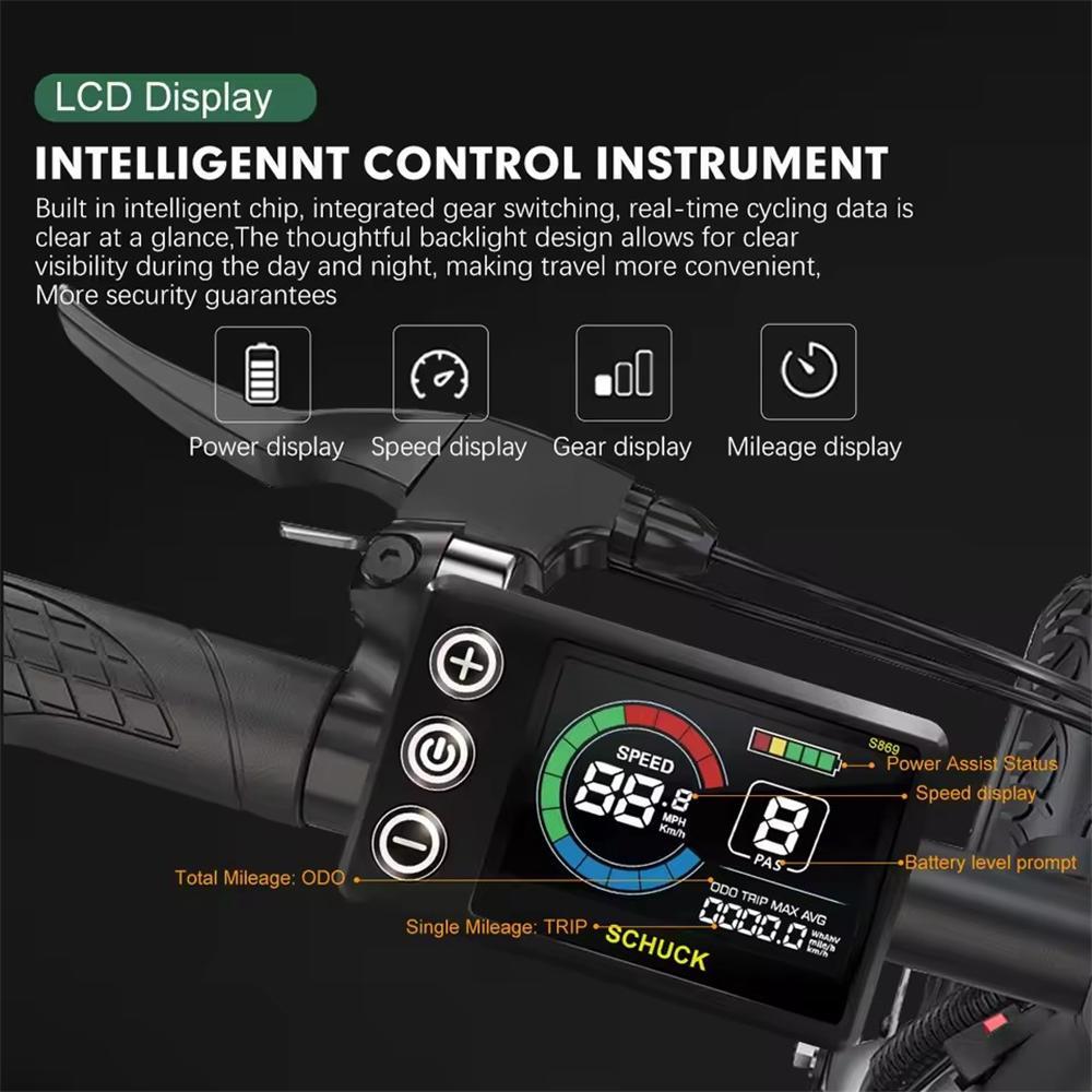 E-bike 40A 3-Mode Sine Wave Controller 36V 48V 1500W 2000W with LCD Display Set