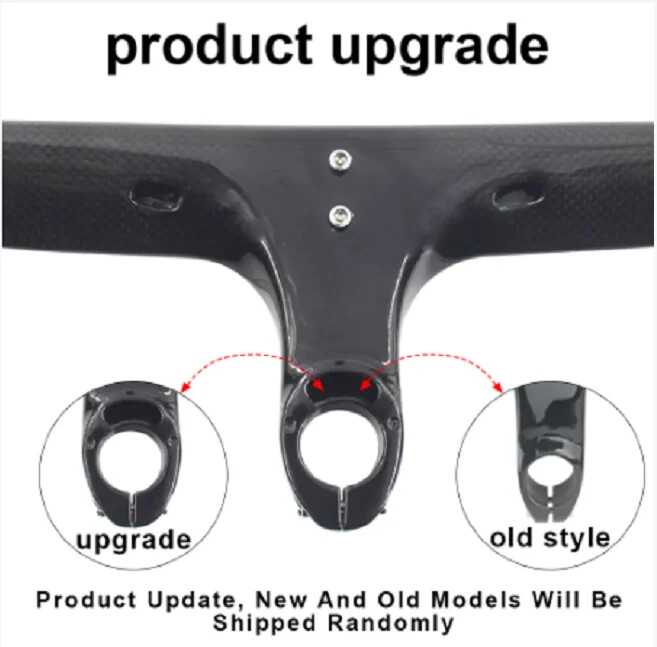 Carbon Road Bike Handlebar Integrated With Stem Internal Routing Drop Bar 28.6mm