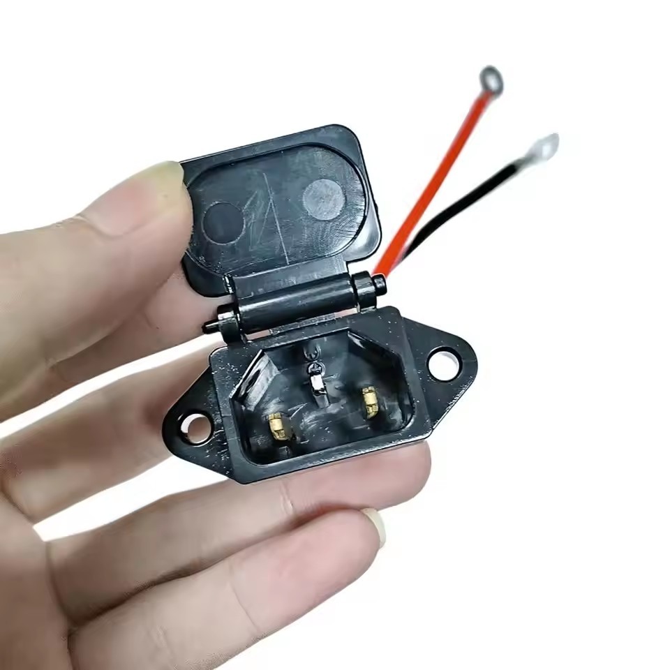 Electric Bike Battery Charging Socket Male / Female plug Battery Charger cable