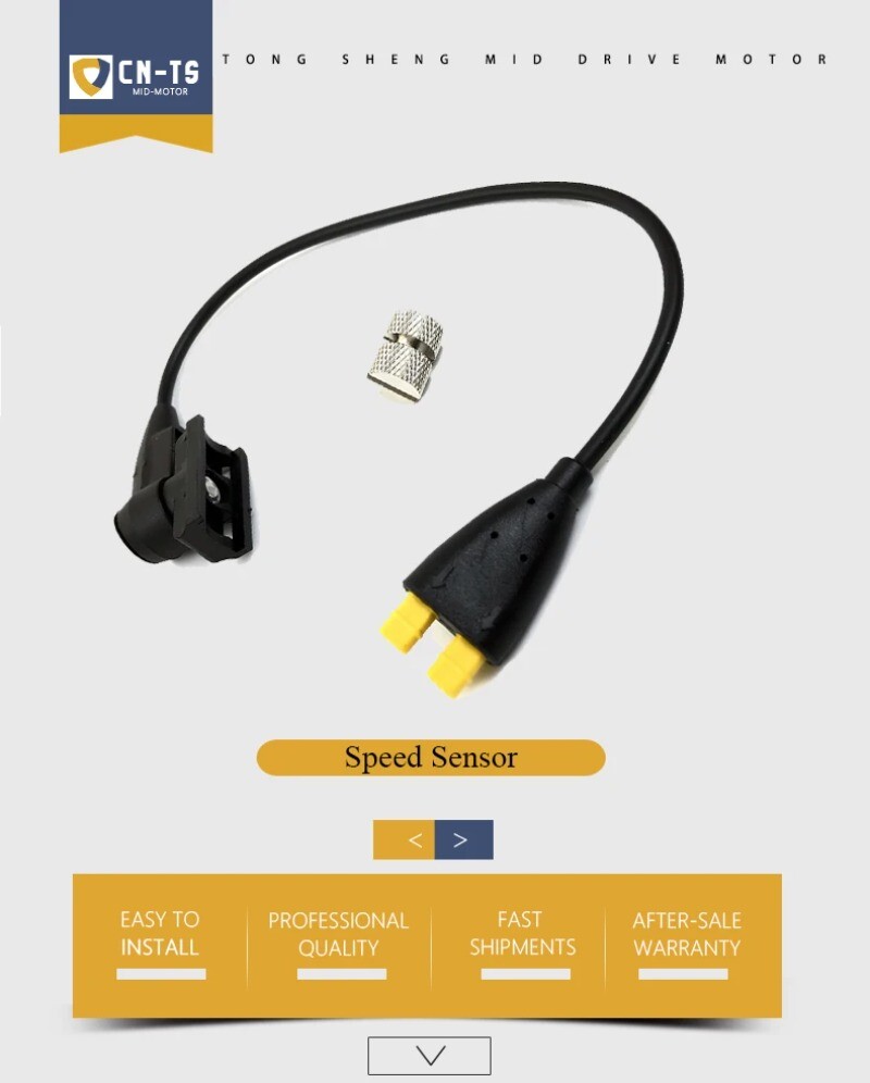 E-bike Double Interface Speed Sensor 6 Pin 27cm Cable For Mid Central Motor Kit