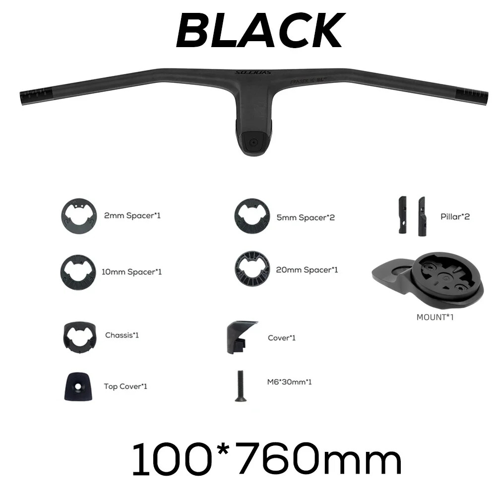 -20 Degrees Carbon Fibre Integrated Cockpit MTB Handlebar 740mm Bike Accessories
