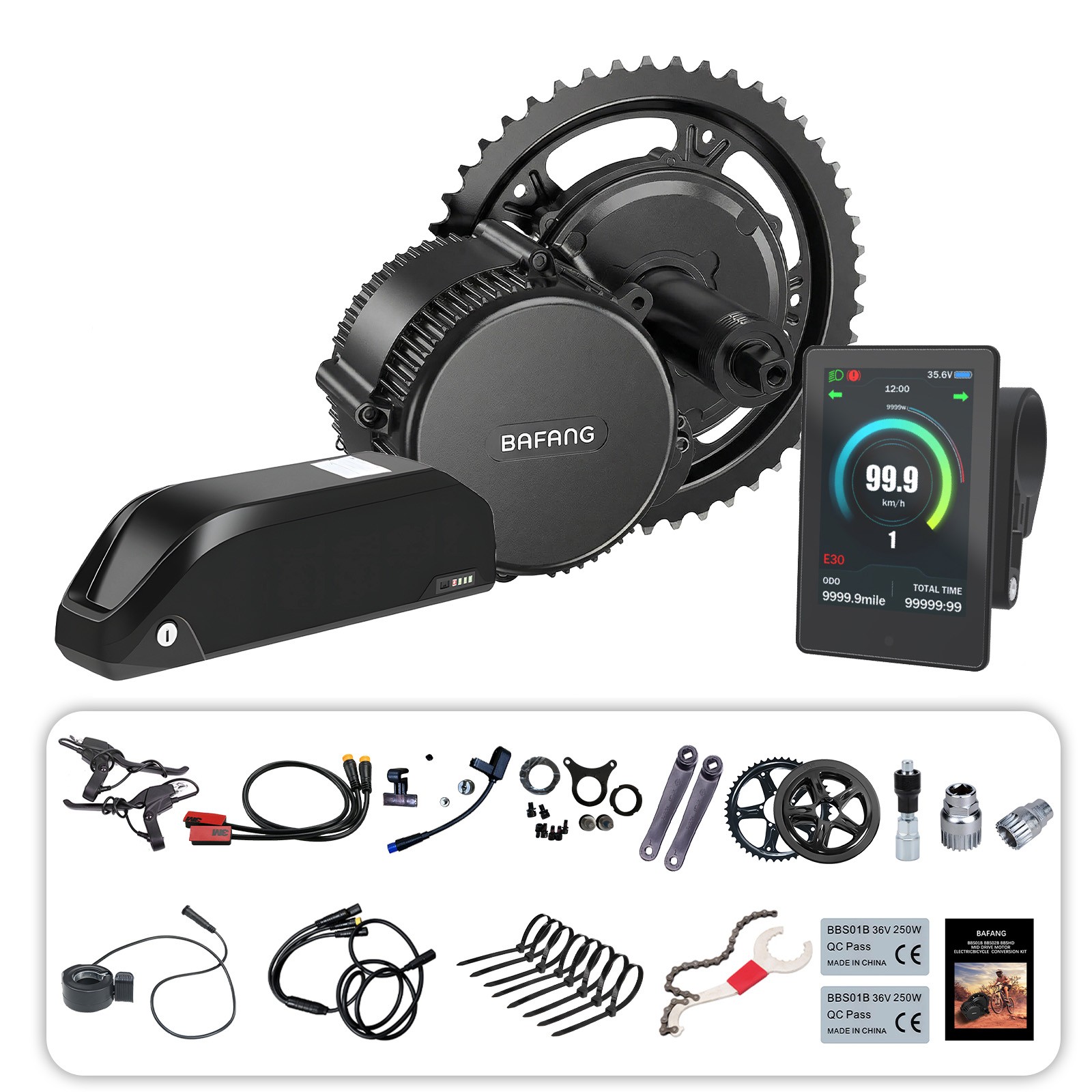 BAFANG CAN 48V Mid Drive Kits BBS02B 68-73mm Bike Conversion Kits