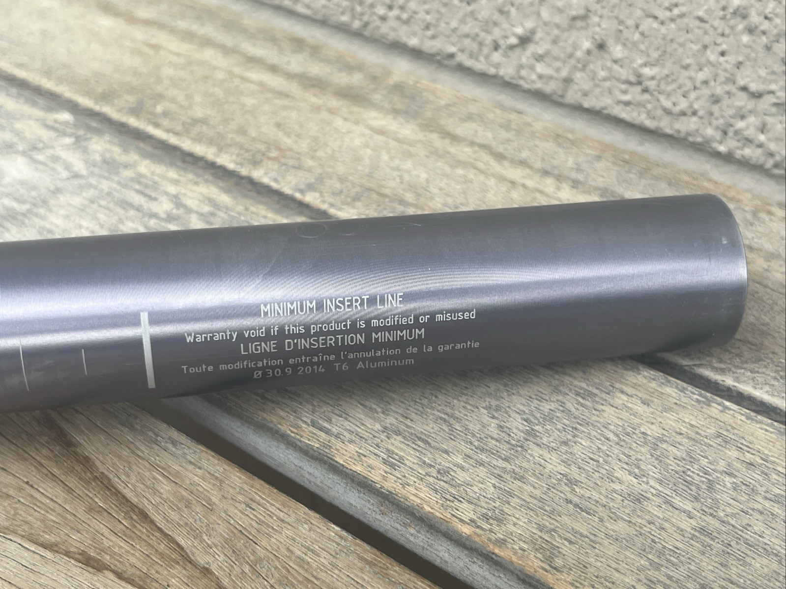 Vintage Woodman Components SL Plus Seatpost 30.9 x 390mm – Gray