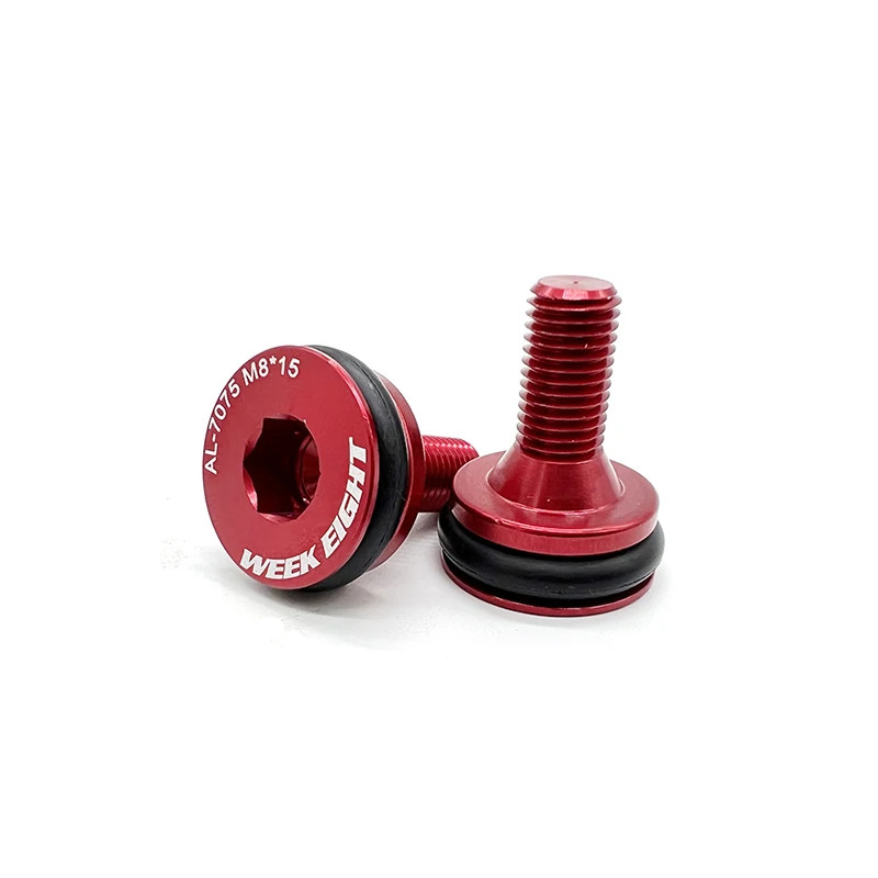 Bike Bottom Bracket Bolts M8x15mm Waterproof Square Hole BB Screws Pair