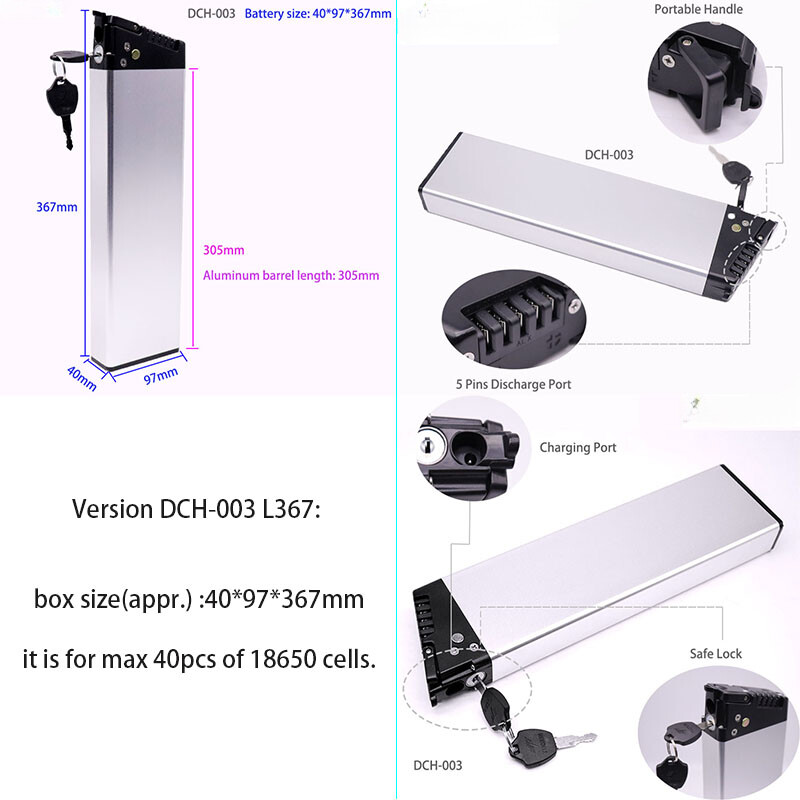 Folding eBike Battery Box DCH-006 DCH-009 DCH-014 DCH-015 Battery Empty Case New