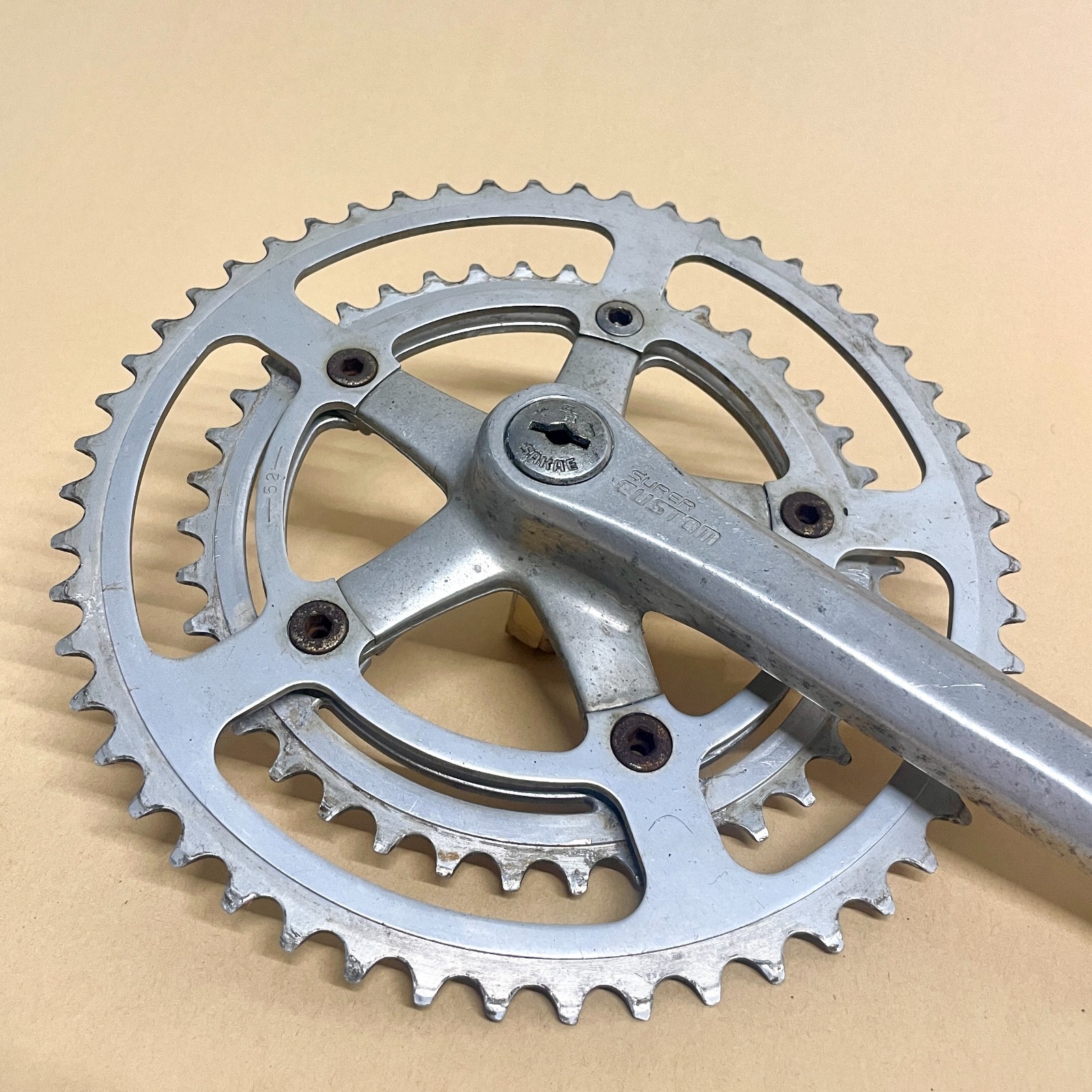 SR Sakae/Ringyo Super Custom 170mm 52/40T Crankset, 118BCD Square Taper 80s