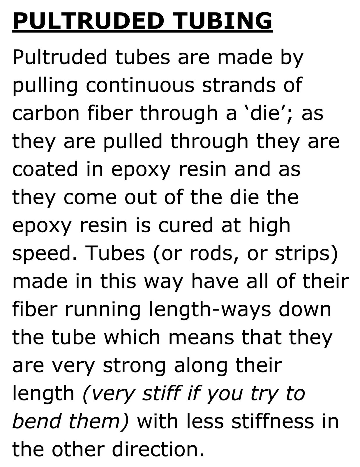 – Carbon Fiber Tube – 6mm X 4mm x 1000mm – Pultruded Round Hollow Ca