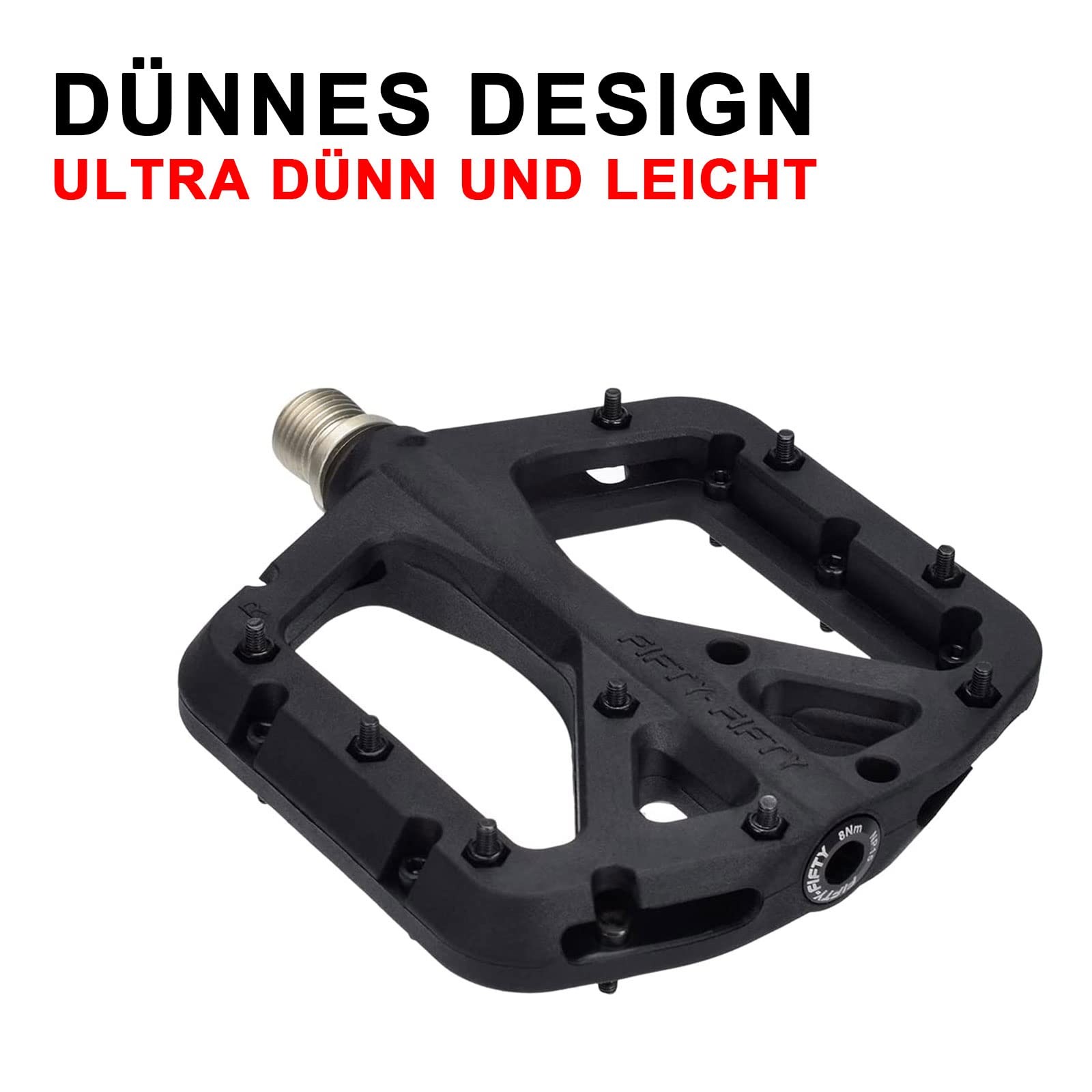 Bicycle Pedals, Nylon Composite MTB Pedals, Non Slip Mountain Bike Pedals, 9/…
