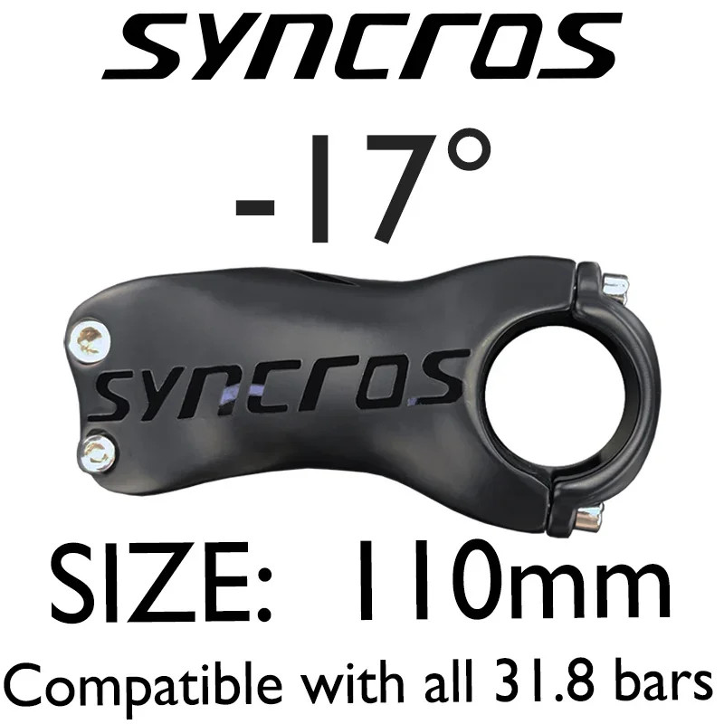 MTB Mountain/Road Bike Stem Angle 6/17 Degree 60-120mm Carbon Stem 28.6mm