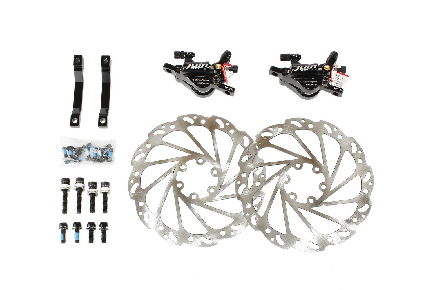 Juin Tech R1 Road Cyclocross Gravel Biking Hydraulic Disc Brake Set Black