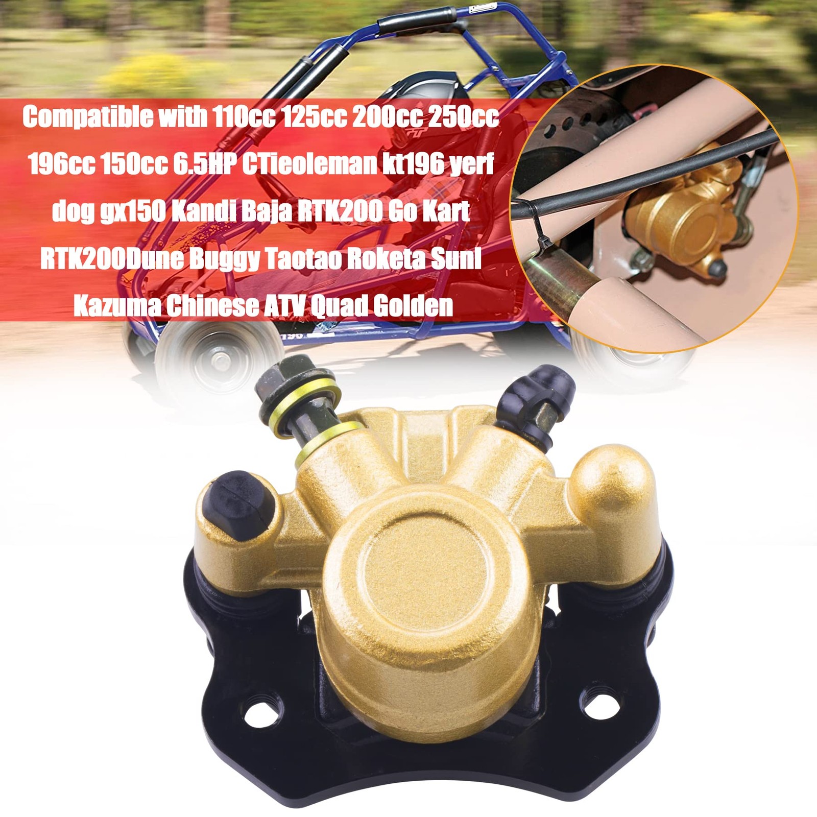 Brake Caliper 110cc 125cc 150cc 196cc 250cc Go Kart ATV Quad Dune Buggy