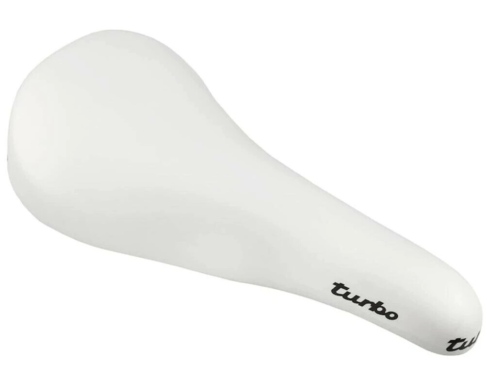 NEW SELLE ITALIA Turbo 1980 Vintage Bicycle Saddle FeC Alloy Rail: WHITE